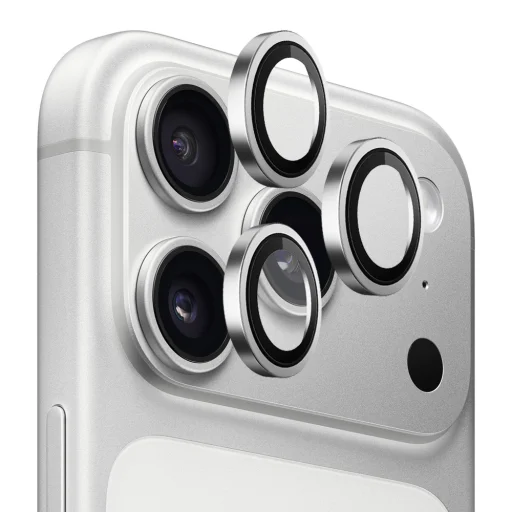 Apple iPhone 17 Pro / iPhone 17 Pro Max Ezüst Blueo - Original Metal Frame Lens Glass üvegfólia - 1