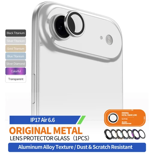 iPhone 17 Air Áttetsző Blueo - Original Metal Frame Lens Glass üvegfólia - 3