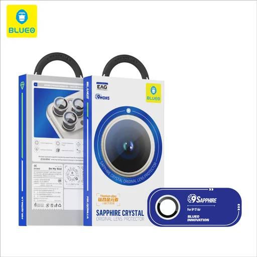 iPhone 17 Air Ezüst Blueo - Sapphire Crystal Original lencseüveg üvegfólia - 3