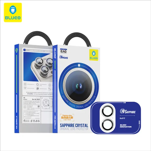iPhone 17 Ezüst Blueo Sapphire Crystal Original Lencse Üveg üvegfólia - 4
