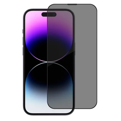 iPhone 16 Pro Max / iPhone 17 Pro Max Fekete Blueo Sapphire Privacy Képernyővédő Alkalmazási Segédeszközzel üvegfólia - 2