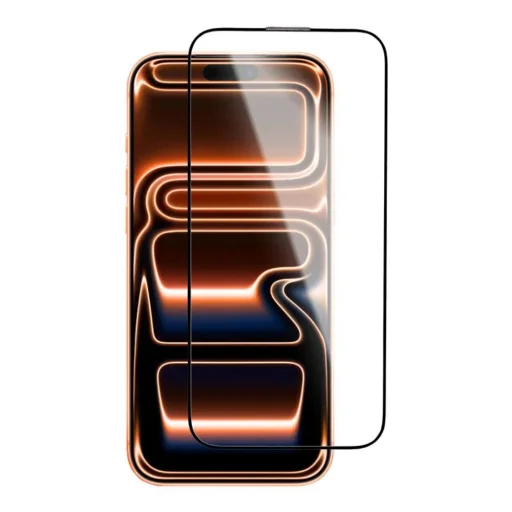 iPhone 16 Pro / iPhone 17 / iPhone 17 Pro Fekete Blueo Crystal Anti-Scratch üveg applikátorral üvegfólia - 3