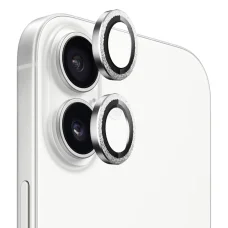 iPhone 17 Ezüst Gyémánt Blueo - Original Metal Frame Lens Glass üvegfólia