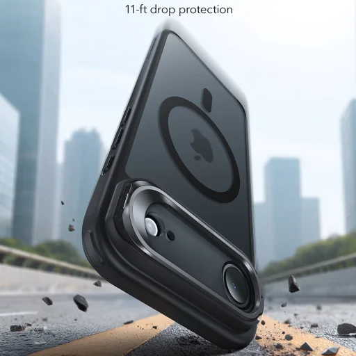 iPhone 17 Air - Matt Fekete ESR Classic Hybrid HaloLock Kickstand tok - 2