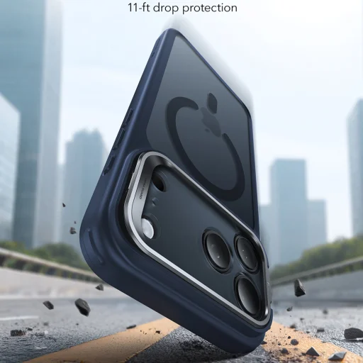 iPhone 17 Pro Frosted Blue ESR Classic Hybrid HaloLock Kickstand tok - 3