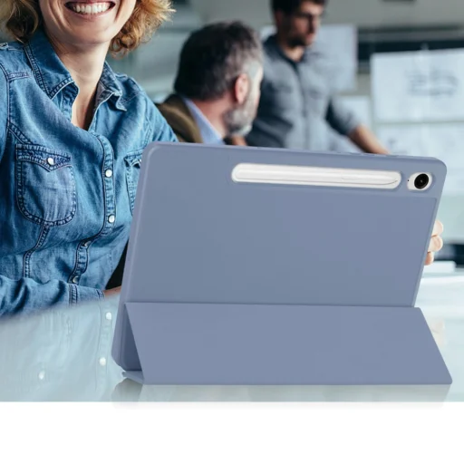 Samsung Galaxy Tab S9 FE - Techsuit - Flex Trifold (ceruzatartóval) - Sötétkék tok - 5