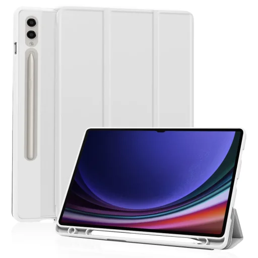 Samsung Galaxy Tab S9 Ultra / S10 Ultra Szürke Techsuit Flex Trifold (ceruzatartóval) tok - 1