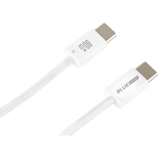 USB-C to USB-C Kábel Blue Power NB-Q273, 60W, 3A, 1m, Fehér - 3