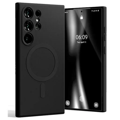 Samsung Galaxy S24 Ultra Mercury MagSafe félig szilikon fekete tok - 1