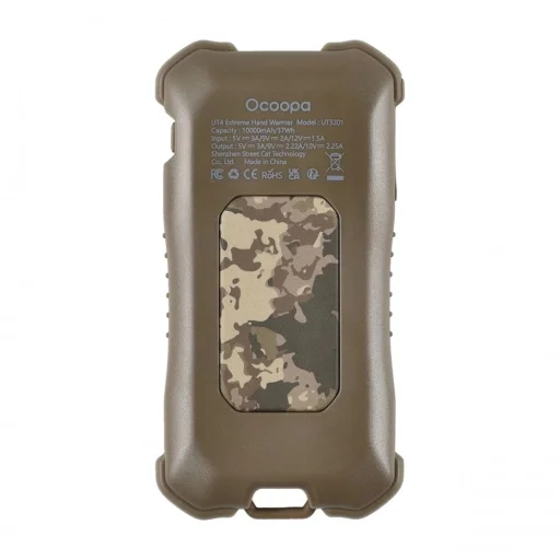  Ocoopa Kézmelegítő UT4 Extreme (UT3201-MC-GN) - Power Bankkal, Beépített Zseblámpával, IP56, Type-C, 10000mAh - Álcázott - 4