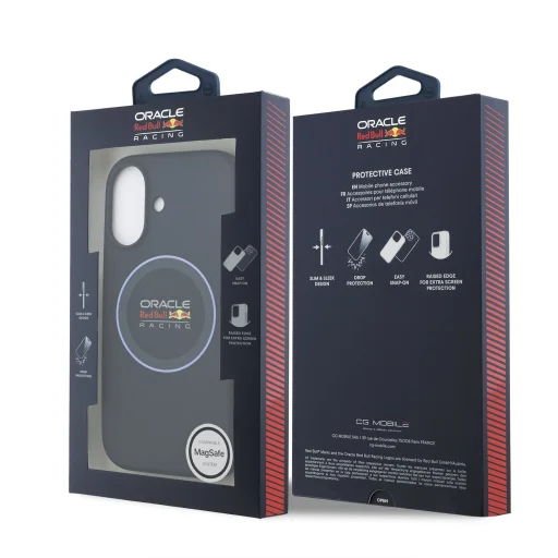  iPhone 17 Sötétkék Red Bull Silicone Blue Ring MagSafe tok - 7