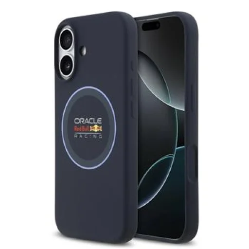  iPhone 17 Sötétkék Red Bull Silicone Blue Ring MagSafe tok - 1
