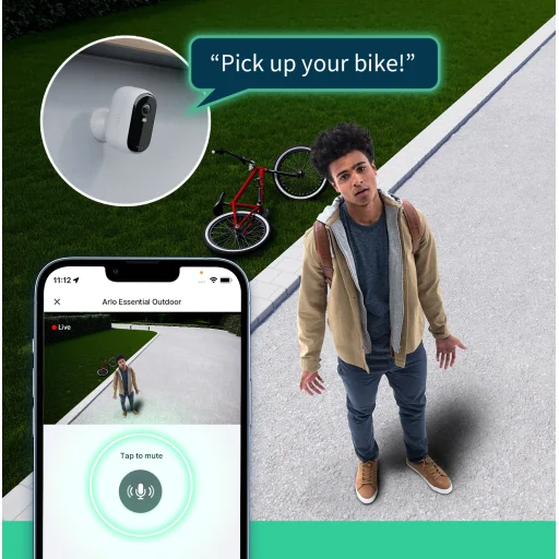 Arlo Essential (Gen.2) 2K Outdoor Security Camera - 3 Camera Kit - White - 4