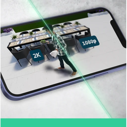 Arlo Essential (Gen.2) 2K Outdoor Security Camera - 3 Camera Kit - White - 9