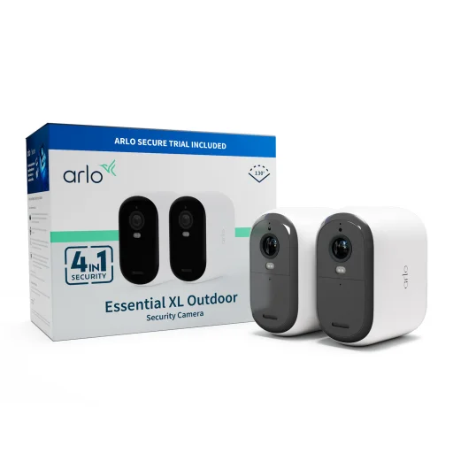 Arlo Essential (Gen.2) XL FHD Outdoor Security Camera - 2 Camera Kit - White - 8