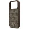  iPhone 17 Pro Max Guess - Leather 4G Triangle Strass MagSafe (GUHMP17XP4TDPLW) - Barna tok - 5