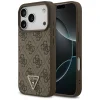  iPhone 17 Pro Max Guess - Leather 4G Triangle Strass MagSafe (GUHMP17XP4TDPLW) - Barna tok