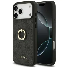  iPhone 17 Pro Max Guess - Hardcase 4G Ring Stand (GUHCP17X4GMRGR) - Fekete tok