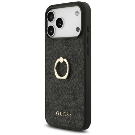  iPhone 17 Pro Max Guess - Hardcase 4G Ring Stand (GUHCP17X4GMRGR) - Fekete tok - 4