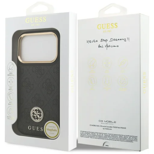  iPhone 17 Pro Guess - Hardcase 4G (GUHMP17LP4GRMDEK) - Fekete tok - 7