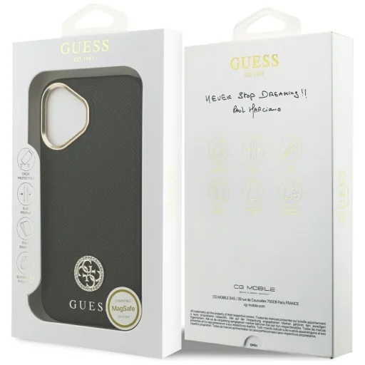  iPhone 17 Fekete Guess Hardcase 4G (GUHMP17SPGCRMDEK) tok - 7