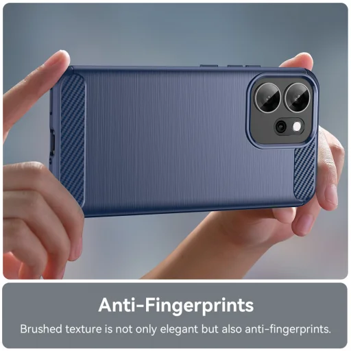 Oppo Reno14 F Kék Techsuit Carbon Silicone tok - 3