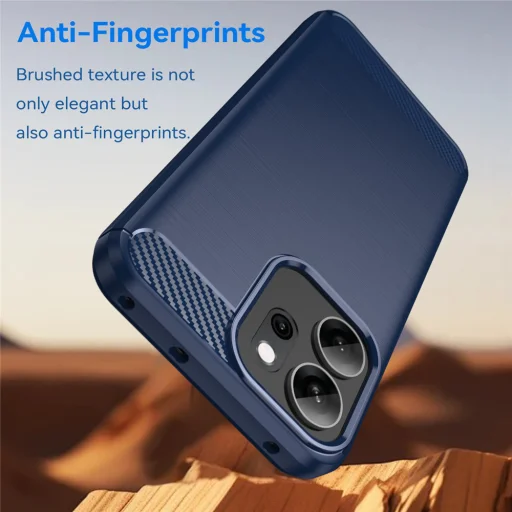 Oppo Reno14 F Kék Techsuit Carbon Silicone tok - 5