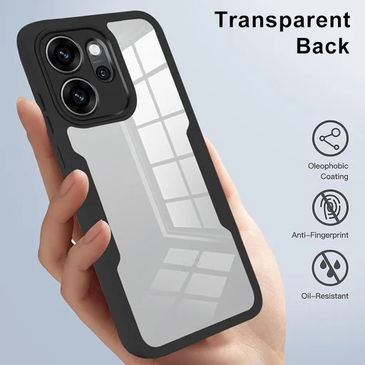 Oppo Reno14 F Rózsaszín Techsuit - ColorVerse 360 Series + Képernyővédő tok - 2