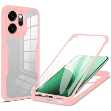 Oppo Reno14 F Rózsaszín Techsuit - ColorVerse 360 Series + Képernyővédő tok