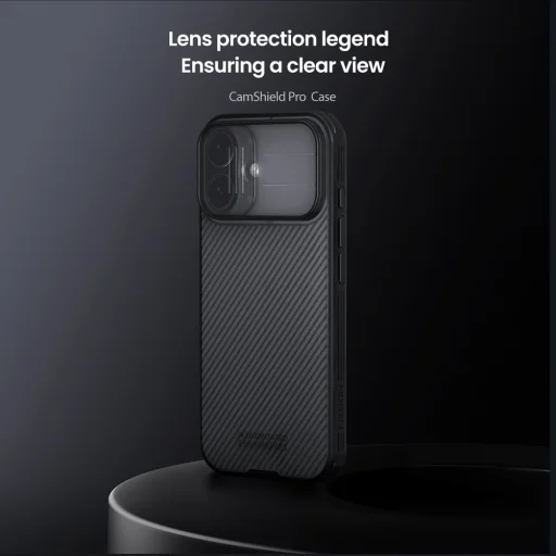  Apple iPhone 17 Átlátszó Fekete Nillkin CamShield PRO tok - 5