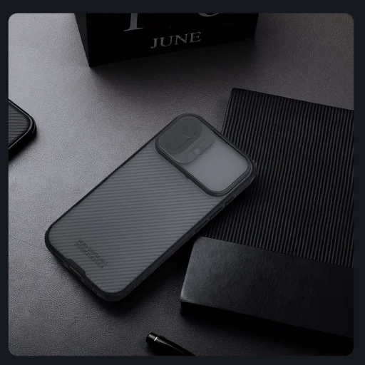  Apple iPhone 17 Átlátszó Fekete Nillkin CamShield PRO tok - 6