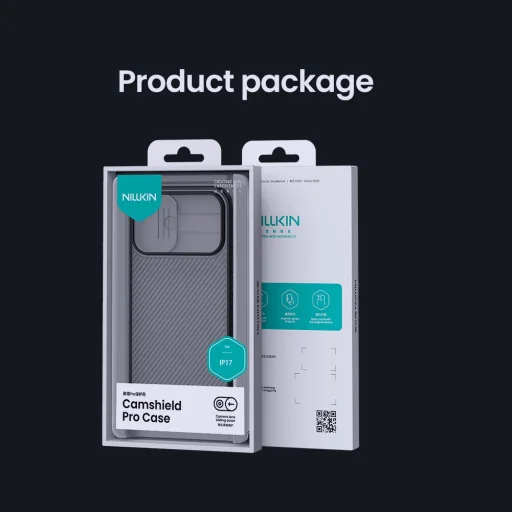  Apple iPhone 17 Átlátszó Fekete Nillkin CamShield PRO tok - 7