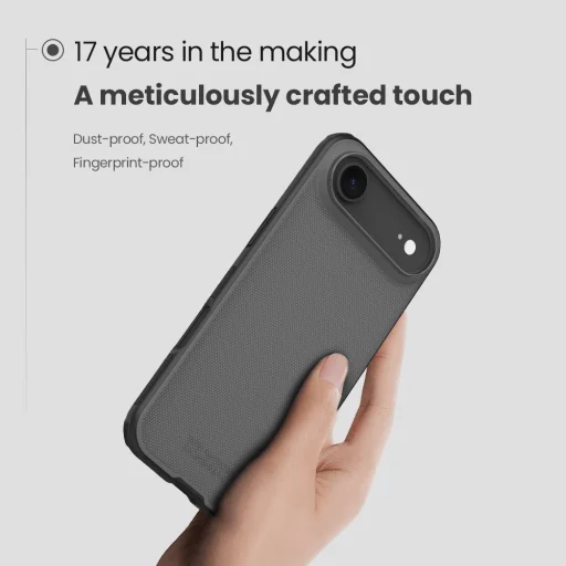  Apple iPhone Air átlátszó fekete Nillkin Super Frosted PRO hátlapi tok - 3