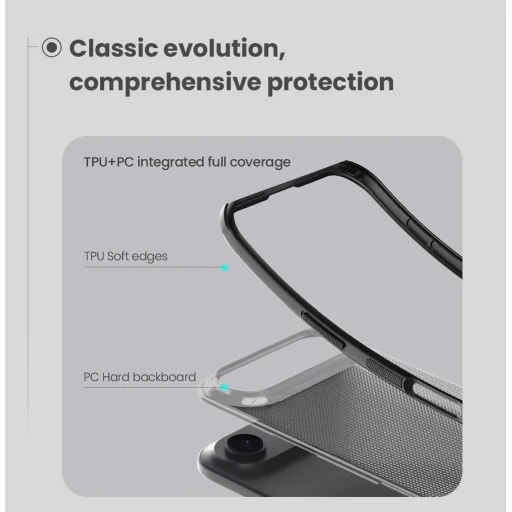  Apple iPhone Air átlátszó fekete Nillkin Super Frosted PRO hátlapi tok - 4