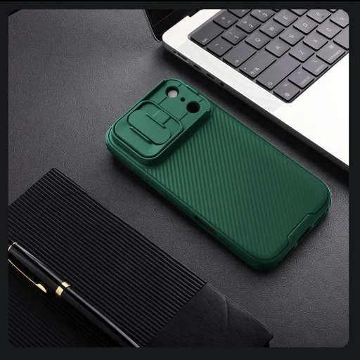  Apple iPhone 17 Pro Sötétzöld Nillkin CamShield PRO tok - 8