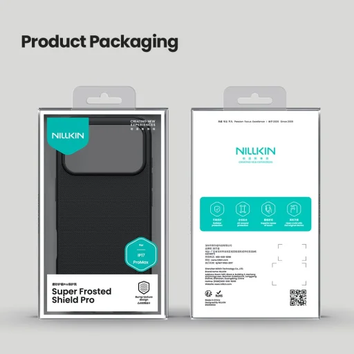  Apple iPhone 17 Pro Max kék Nillkin Super Frosted PRO hátlapi tok - 7