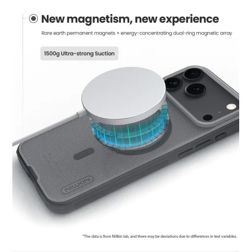  Apple iPhone 17 Pro Max Átlátszó Fekete Nillkin Super Frosted PRO Mágneses Tok - 4