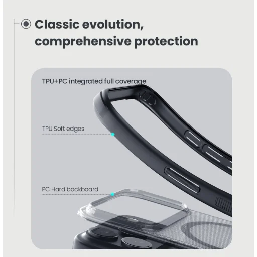  Apple iPhone 17 Pro Max Átlátszó Fekete Nillkin Super Frosted PRO Mágneses Tok - 6