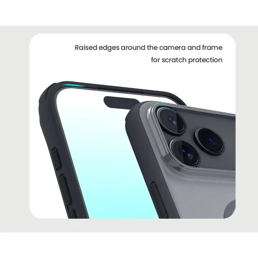  Apple iPhone 17 Pro Max Átlátszó Fekete Nillkin Super Frosted PRO Mágneses Tok - 7