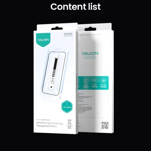  Apple iPhone 17 Pro Nillkin Edzett Üveg 2.5D CP+ PRO Fekete (applikátorral) Üvegfólia - 6