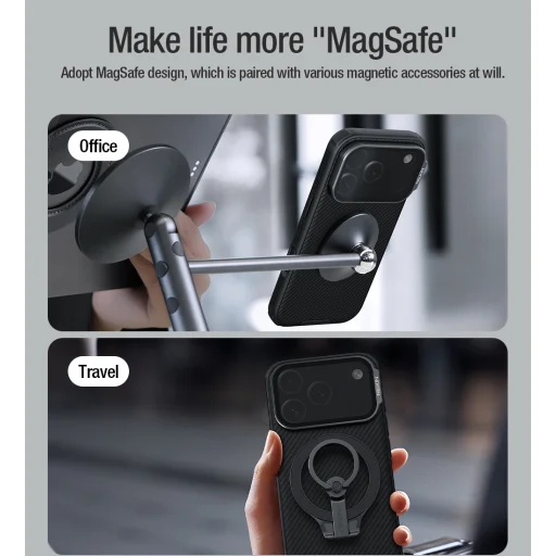  Apple iPhone 17 Pro Fekete Nillkin CamShield Pro Mágneses tok - 3