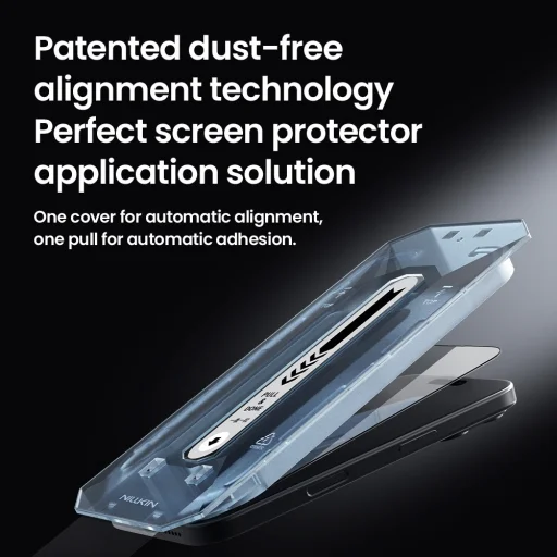 Apple iPhone 17 Nillkin 2.5D CP+ PRO Fekete üvegfólia (applikátorral) - 2