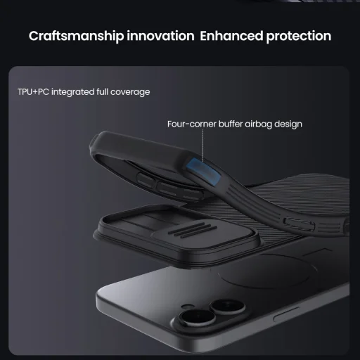  Apple iPhone 17 kék Nillkin CamShield PRO tok - 5