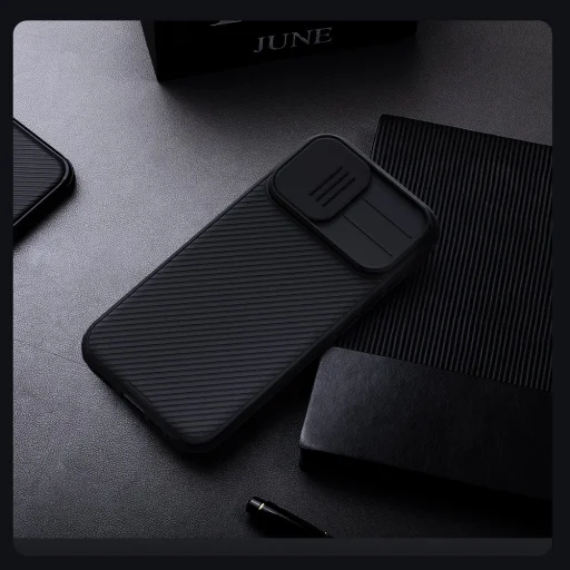  Apple iPhone 17 Fekete Nillkin CamShield Mágneses Kemény tok Magsafe - 9