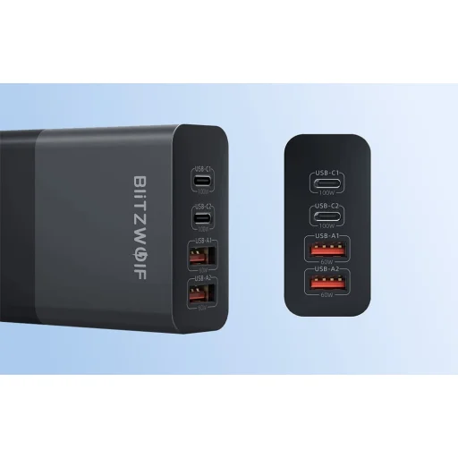 BlitzWolf BW-S29 120W hálózati töltő (fekete) - 7