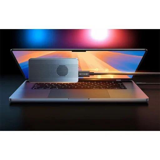 BlitzWolf BW-HDC8 USB-C - USB-C kábel, 240W, 1,5m (fekete) - 2