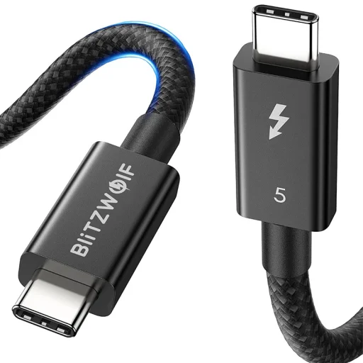 BlitzWolf BW-HDC8 USB-C - USB-C kábel, 240W, 1,5m (fekete) - 1