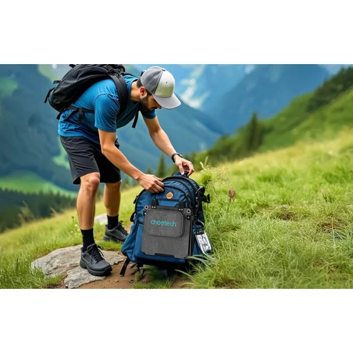 Choetech SC005-GY 28W Összecsukható Napelemes Töltő - 6