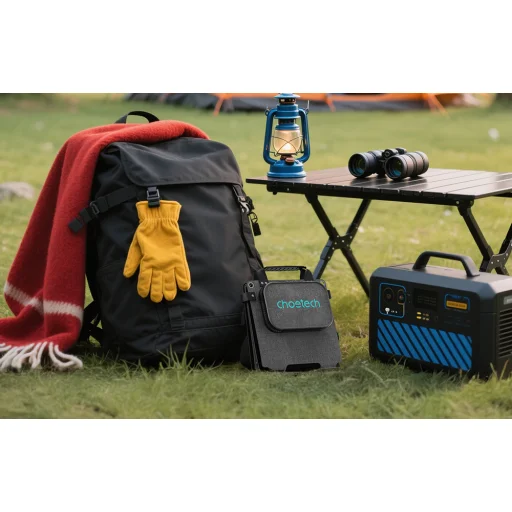 Choetech SC005-GY 28W Összecsukható Napelemes Töltő - 8