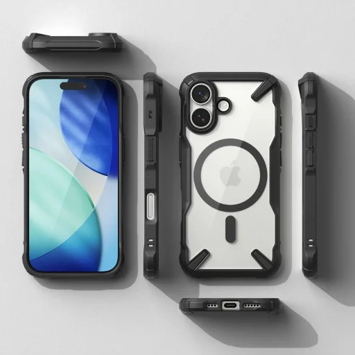 iPhone 17 Ringke Fusion X Mágneses Magsafe Fekete tok - 5